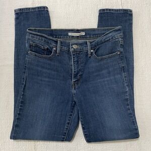 Levi's 311 Women's Jeans 29 Shaping Skinny Distressed Mid Rise Medium Wash